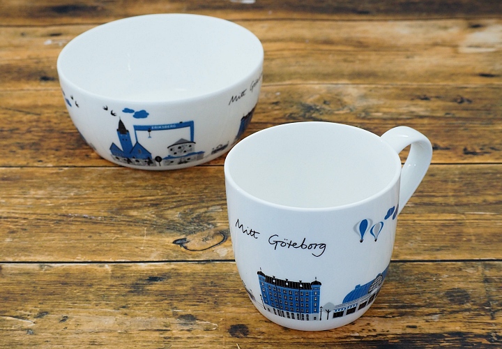 エメリエエークデザイン/ヨーテボリ/マグカップとボウル/ブルー